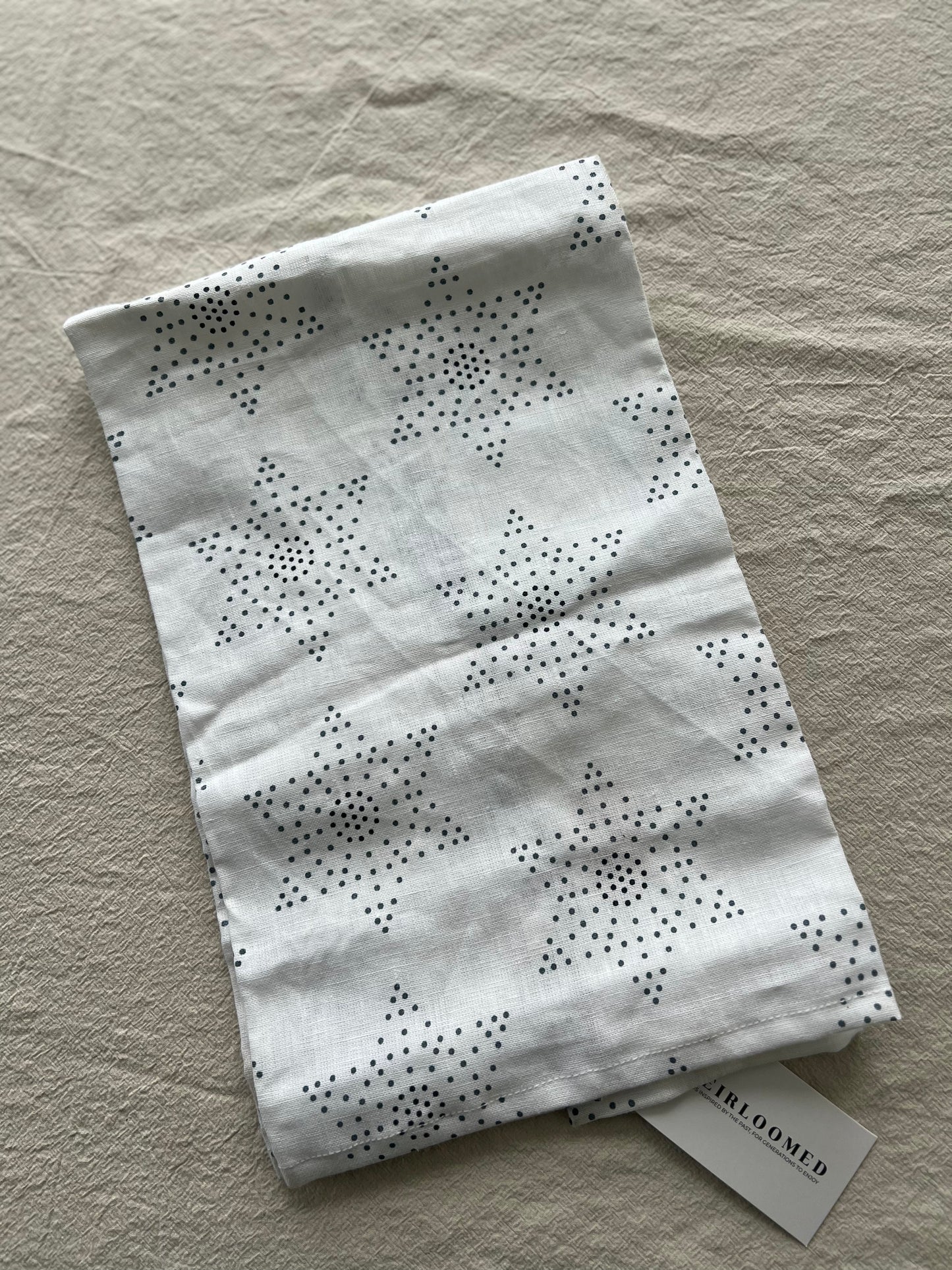 Colander Stars Linen Tea Towel