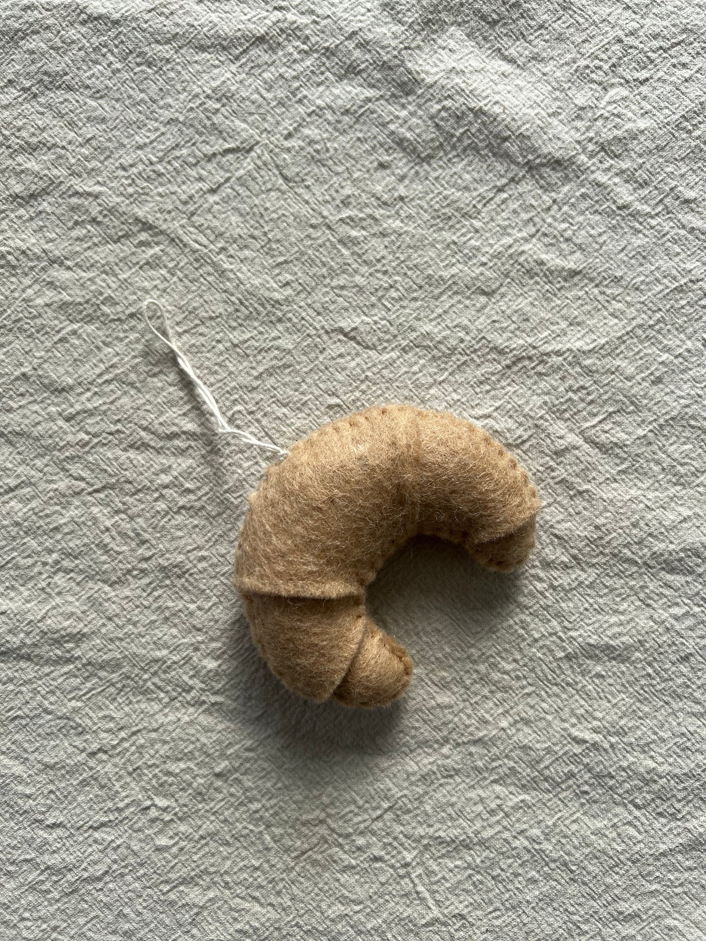 Felt Croissant Ornament